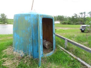 a fiberglass compressor shelter